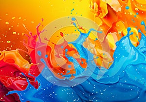 Vibrant Liquid Art Explosion