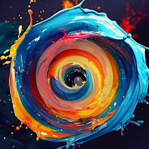 Vibrant Liquid Art Explosion photo