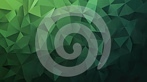 Vibrant low poly design featuring green and black triangles, perfect for modern background visuals and creative projects
