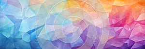 Vibrant Low Poly Mosaic Background. Geometric Abstract Polygons Wallpaper. Generative AI