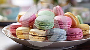 Vibrant Macarons on Table