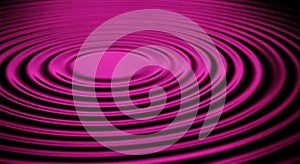 Vibrant Magenta Concentric Ripples on Dark Liquid Surface, Abstract Fluid Waves