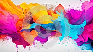 Vibrant marble paint ink splash for dynamic background design and artistic projects
