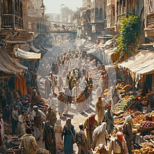 Vibrant Marketplace of the Middle East