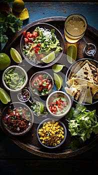 Vibrant Mexican Fiesta: Authentic Food and Drink on Festive Patio