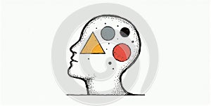 A vibrant mind bursts with creativity, imagination flowing freely, shaping ideas into unique visions and innovative concepts photo