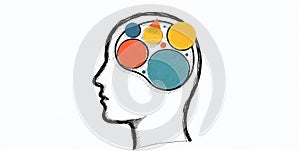 A vibrant mind bursts with creativity, imagination flowing freely, shaping ideas into unique visions and innovative concepts photo