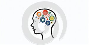 A vibrant mind bursts with creativity, imagination flowing freely, shaping ideas into unique visions and innovative concepts photo