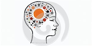 A vibrant mind bursts with creativity, imagination flowing freely, shaping ideas into unique visions and innovative concepts photo