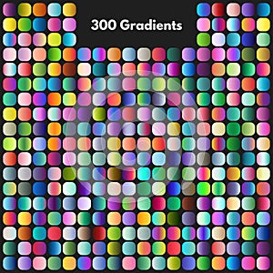 Vibrant modern gradient swatches vector set