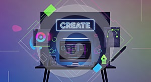 Creative Workspace Illustration