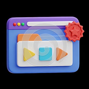 Colorful media player interface