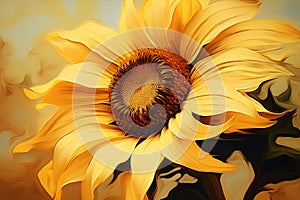 Vibrant Monochrome: Exploring the Bold Beauty of a Sunflower\'s Y