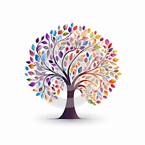 Vibrant Multicolor Tree Logo For Dementia Care