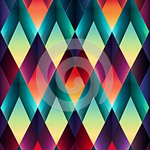 Vibrant Multicolored Abstract Pattern With Diamonds And Triangles