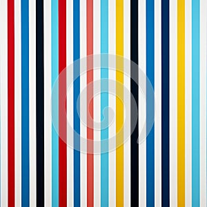 Vibrant Multicolored Striped Painting On White Fabric photo