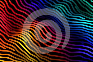 Vibrant Multicolored Wavy Lines Background