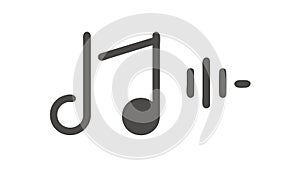 Vibrant Musical Notes with Sound Wave Icon, vector design Generative AI