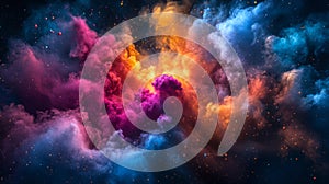 Vibrant Nebula Cosmic Cloudscape Stellar Dust