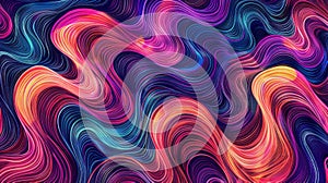 Vibrant Neon Waves Abstract Background