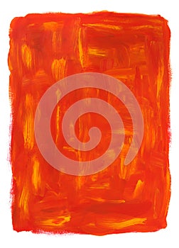 Vibrant orange abstract oil painting