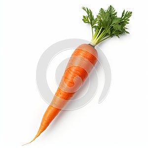 Vibrant Orange Carrot Isolated On White Background