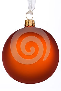 Vibrant orange Christmas Bauble