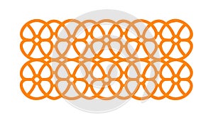 Vibrant Orange Geometric Chain Link Pattern, vector design Generative AI