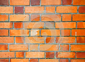 Vibrant Orange Red Crack Brick Wall Texture Background Landscape