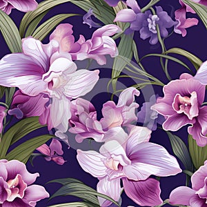 Vibrant orchid pattern for a bold statement