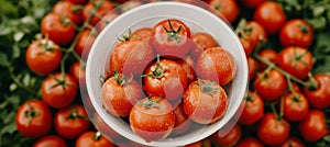 Vibrant organic red tomato texture background for fresh and natural concept, perfect for food blogs