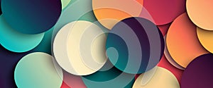 Vibrant overlapping circles creating a dynamic geometric abstract background