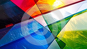 Vibrant Overlapping Geometric Color Layers