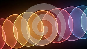 Rainbow Gradient Bubbles on Dark Background.