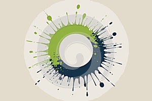 Vibrant paint splash in a circular pattern Vector