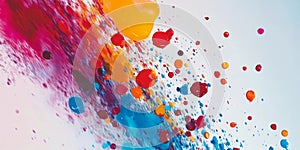 Vibrant paint splatter background with energetic colors, perfect for an artistic photo