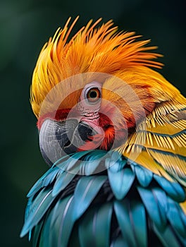 Vibrant Parrot Portrait