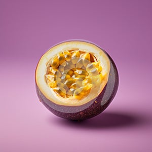 Vibrant Passion Fruit Photography: Realistic Yet Stylized Post Processed Image