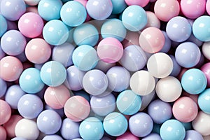 Vibrant Pastel Coloured Abstract 3D Balls Background Illustrating Depth and Motion