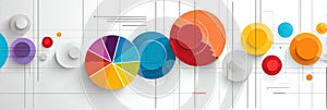 Colorful Pie Chart on a White Background With Text Placeholders for Data Representation in a Professional Setting photo