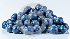 The vibrant pile of fresh blueberries on a smooth surface..AI generated image