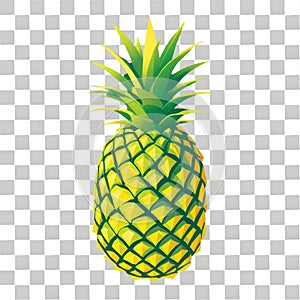Vibrant Pineapple Vector Illustration and Geometric Patterns