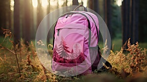 vibrant pink backpack