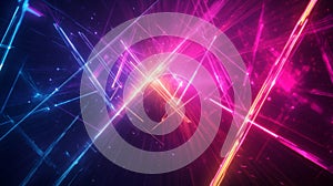 Vibrant Pink And Blue Abstract Geometric Background