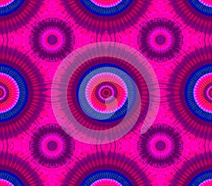 Vibrant Pink Blue Circles Abstract Pattern Background
