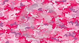 Pink camouflage pattern isolated on transparent background