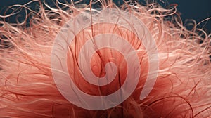 Vibrant Pink Feather Macro With Intricate Hair Details