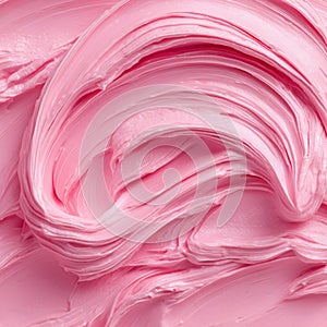 Vibrant Pink Frosting Swirl Texture Background