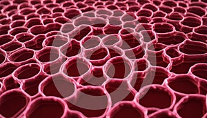 Vibrant pink honeycomb pattern