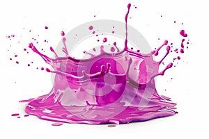 Vibrant pink paint splash
